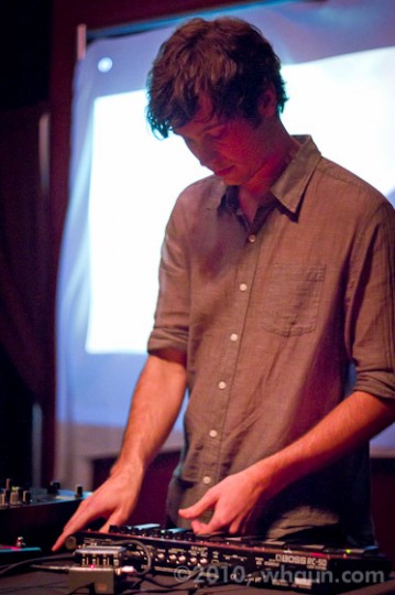 Washed Out (Ernest Greene) performs at The 567 in downtown Macon, GA on April 17, 2010.