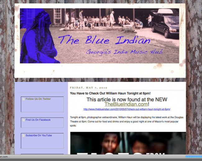 An early version of the site. The first version of the current site had just been launched. 